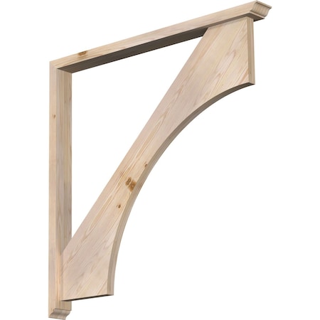 Ekena Millwork Westlake Traditional Smooth Bracket w/ Offset Brace, Douglas Fir, 3 1/2"W x 40"D x 40"H BKT0402X40X40WTL01SDF